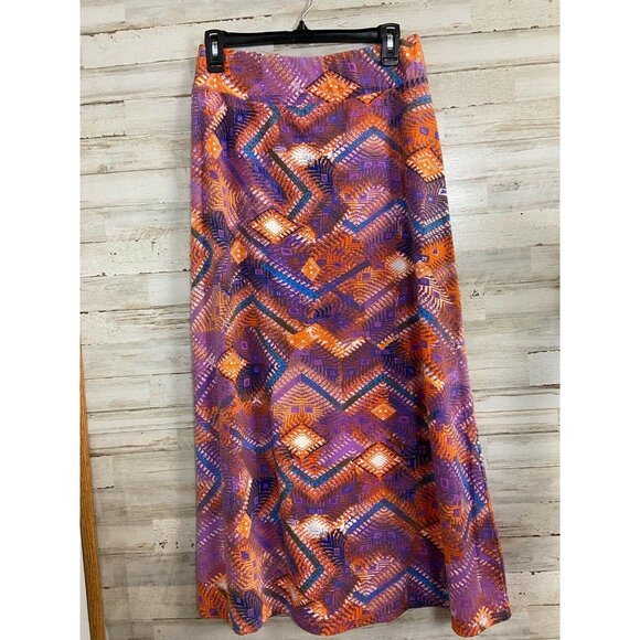 Great Northwest Indigo Dresses & Skirts - Great Northwest Indigo Aztec Print Maxi Skirt S Southwest Boho Hippie Purple Ora